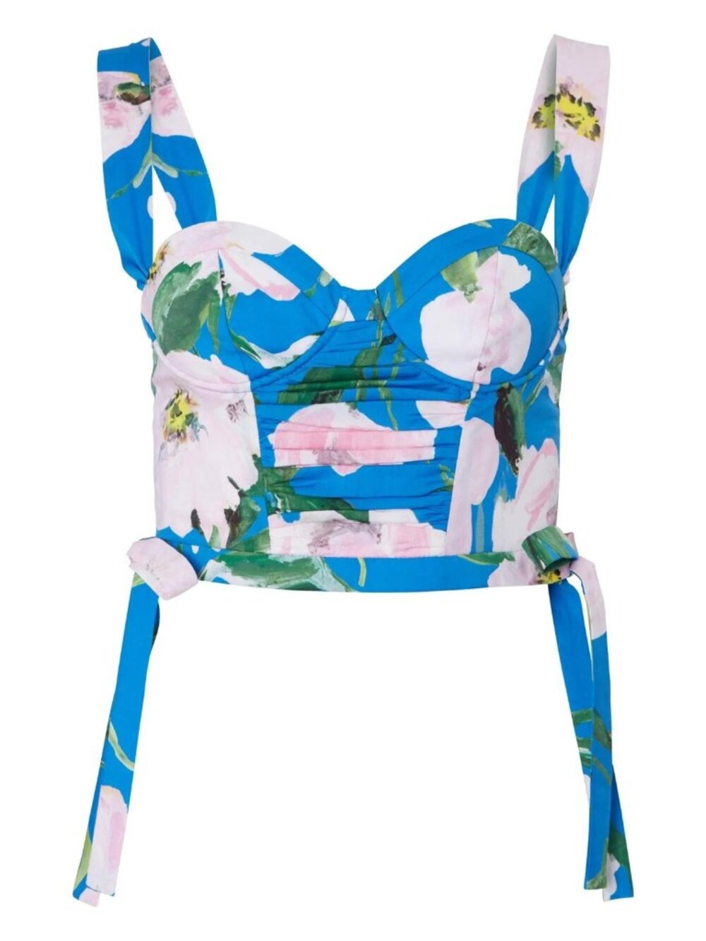 Carolina Herrera Women's Thick Strap Corset Cropped Bodice Top Size 10 - Italy